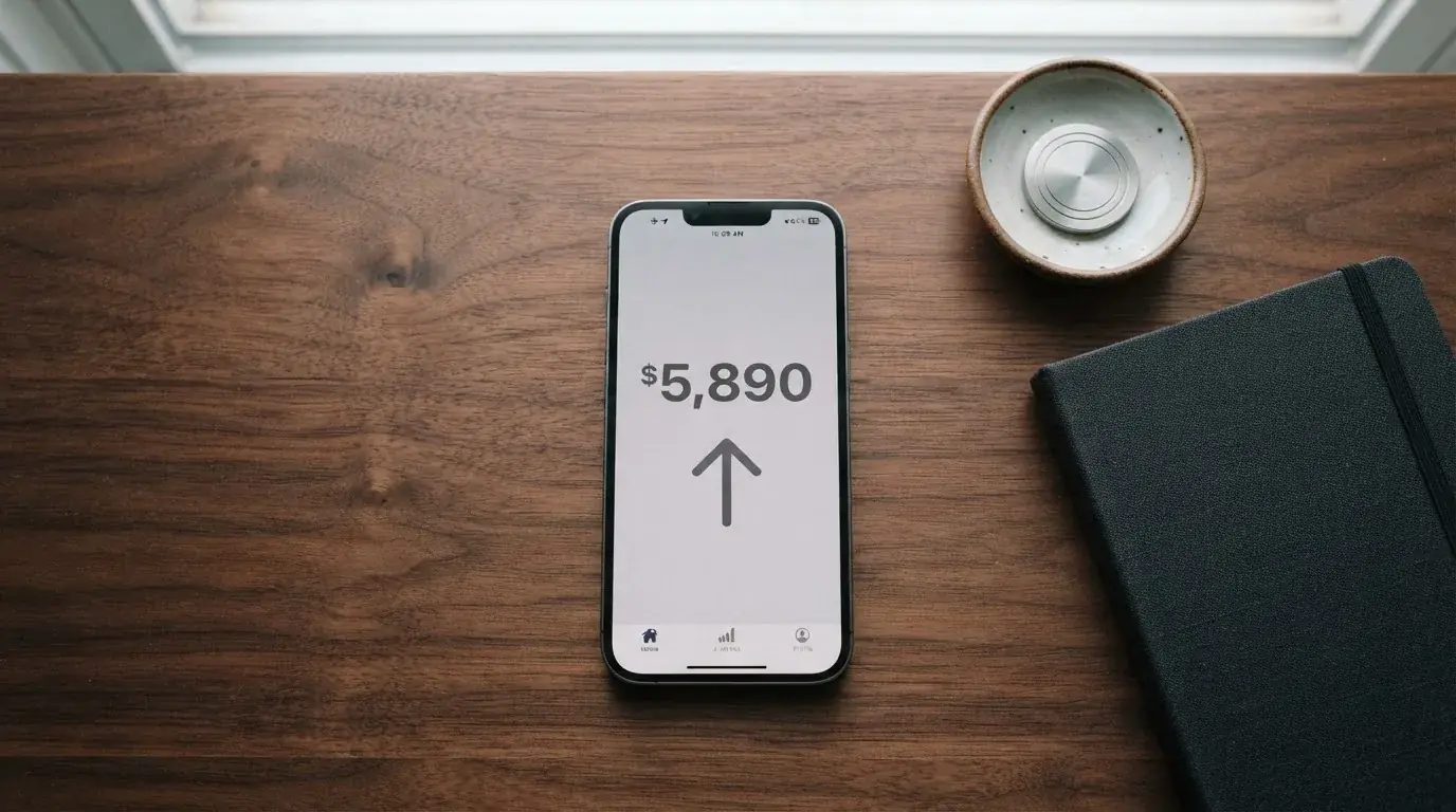 A phone showing a stablecoin transfer screen