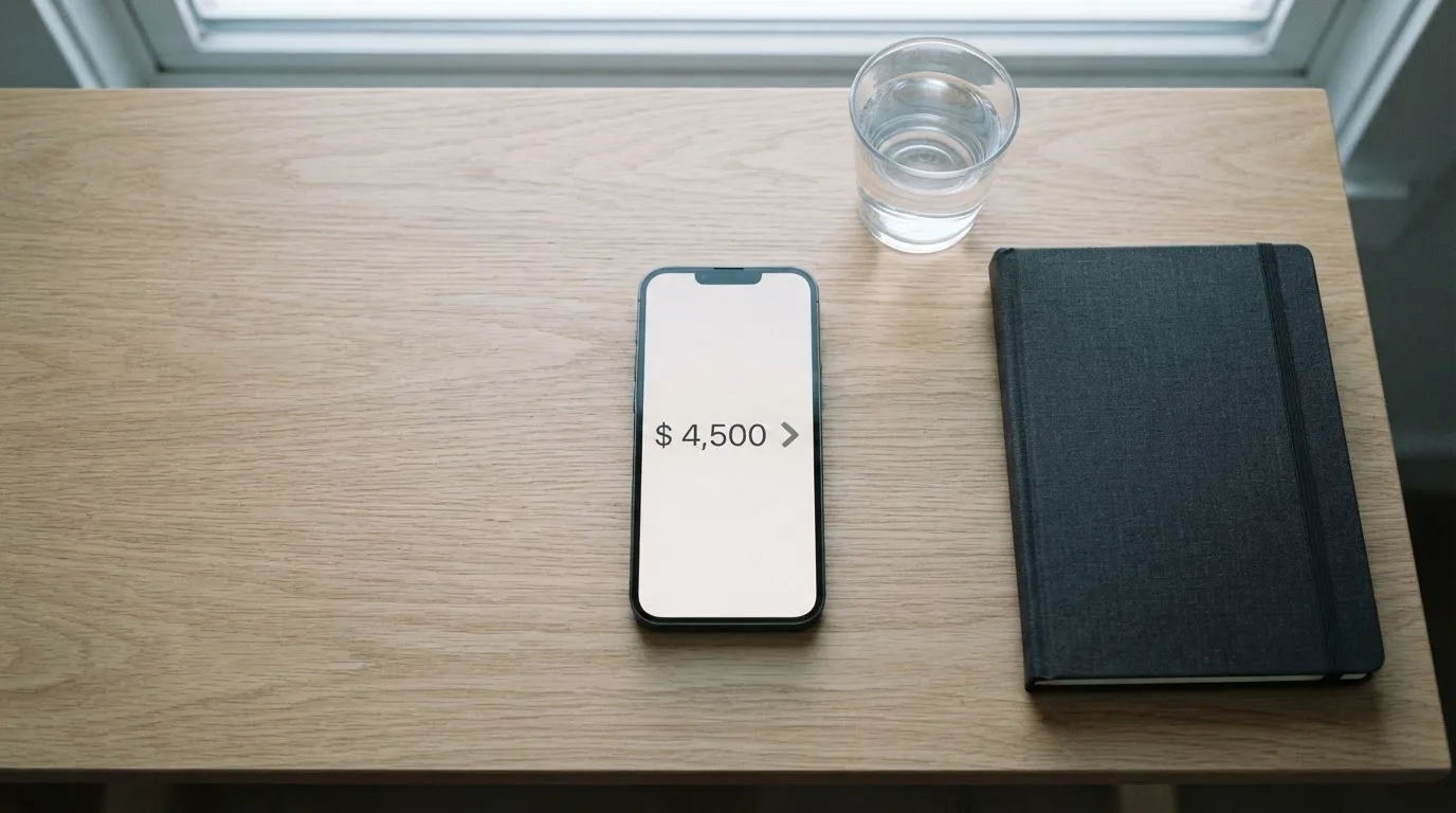 A phone showing a stablecoin transfer screen