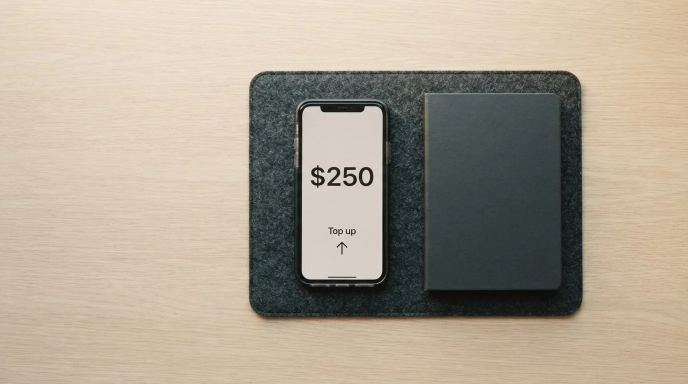 A phone showing a stablecoin transfer screen